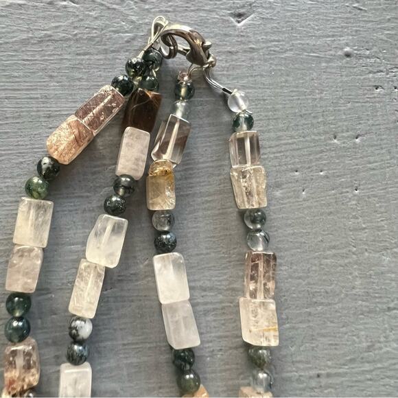 Polished Stones Double Strand Beaded Necklace - Picture 4 of 8